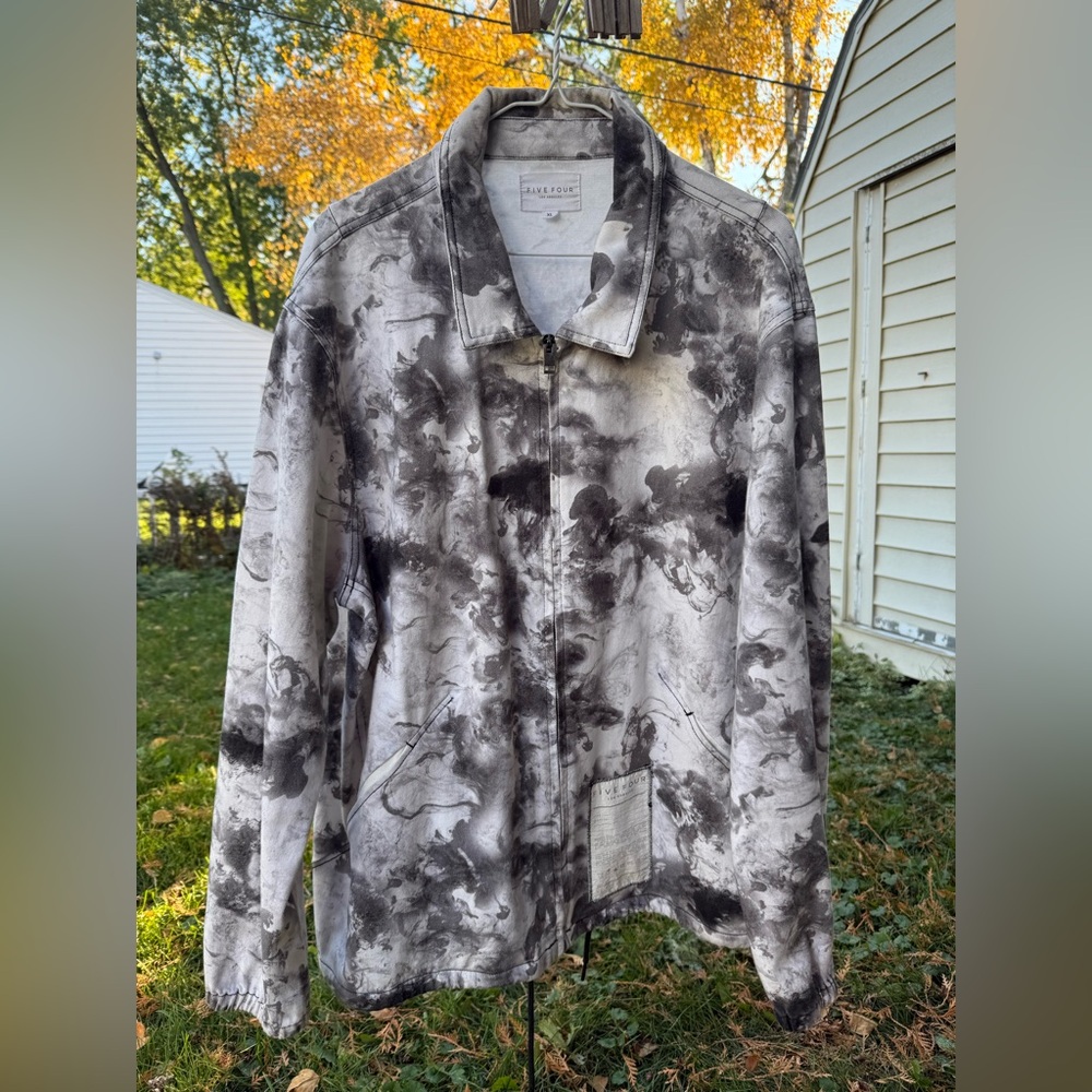 Five Four Black and Gray Patterned Men's Shirt
